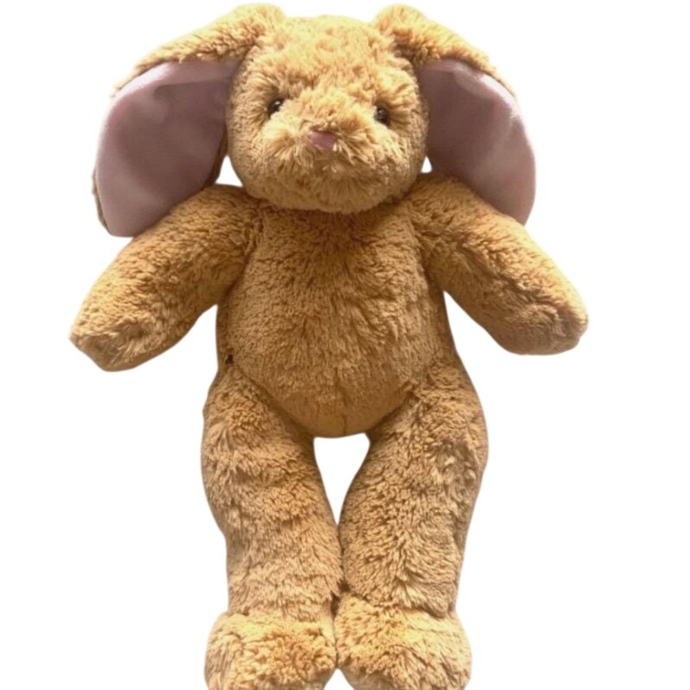 Build A Bear Workshop Tan Bunny Rabbit‎ Plush 16" Pink Lined Ears Stuffed Toy